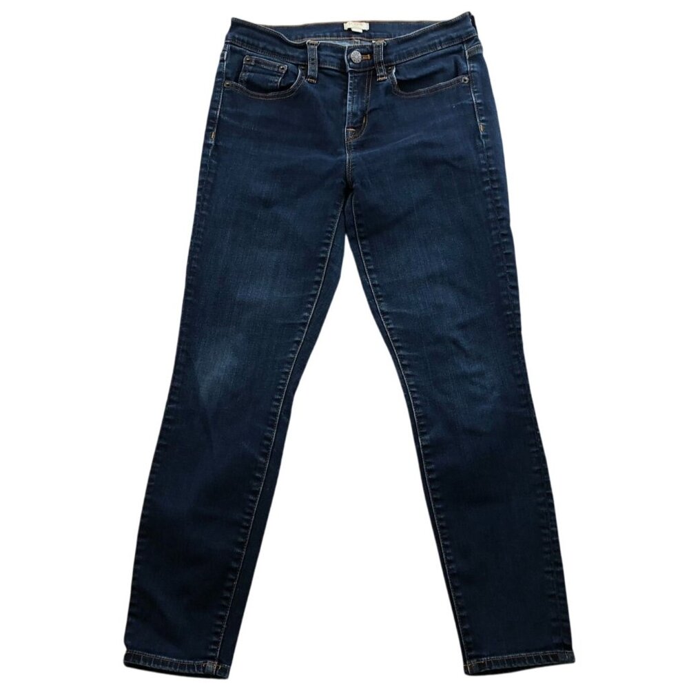 J.Crew Womens Jeans Size 26/26 Stretch Skinny Classic Blue Denim Ankle Mid Rise